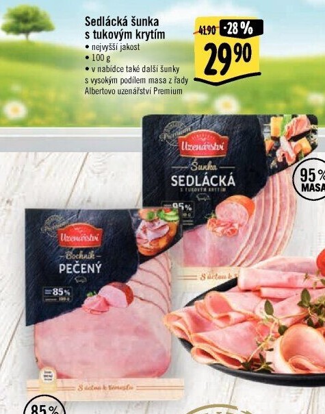 Šunka sedlácká nejvyšší jakosti Albertovo uzenářství