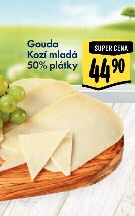 Sýr Gouda kozí mladá 50%