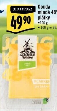 Sýr Gouda mladá 48% De Zaanse Hoeve