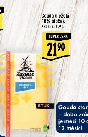 Sýr Gouda uleželá 48% De Zaanse Hoeve