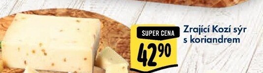 Sýr kozí zrající s koriandrem