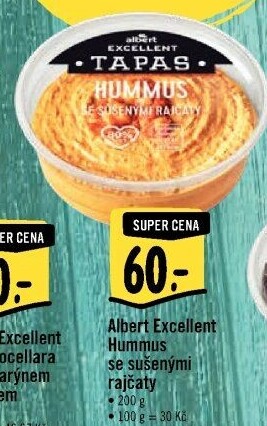 Tapas Hummus se sušenými rajčaty Albert Excellent