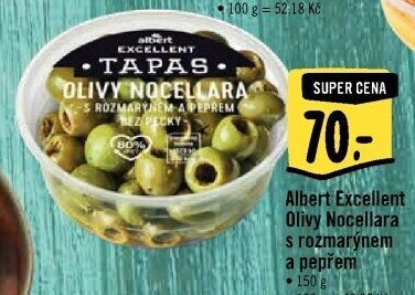 Tapas Olivy Nocellara s rozmarýnem a pepřem Albert Excellent