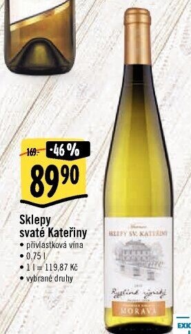 Vína Sklepy svaté Kateřiny - přívlastková