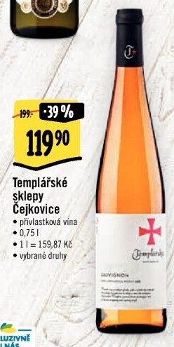 Vína Templářské sklepy Čejkovice - přívlastková