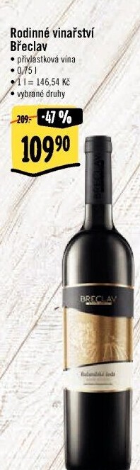 Vína Vinařství Břeclav - přívlastková