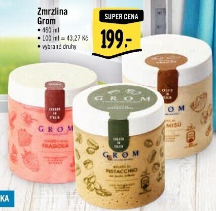 Zmrzlina v kelímku Grom