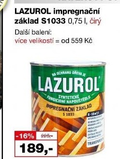 Impregnační základ na dřevo Lazurol