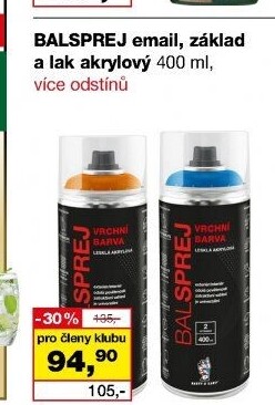 Univerzální akrylový email ve sprejiBarvy a laky Hostivař