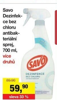 Čistič ve spreji antibakteriální bez chloru Savo