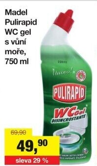 Čistič WC gelový Pulirapid