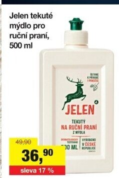 Tekuté mýdlo na ruční praní Jelen