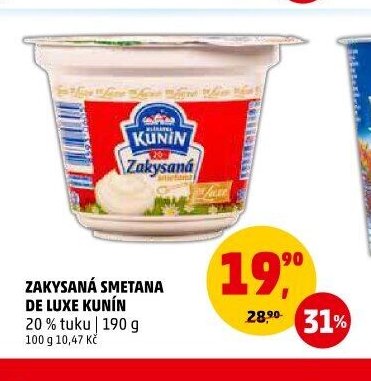 Zakysaná smetana de Luxe Kunín