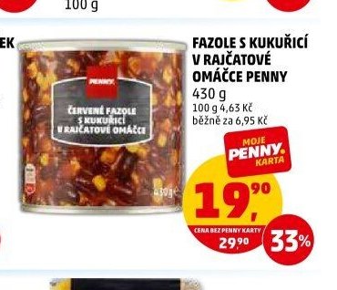 Fazole s kukuřicí v rajčatové omáčce Penny