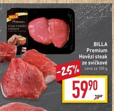 BILLA Premium Hovězí steak ze svíčkové
