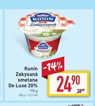 Kunín Zakysaná smetana De Luxe 20%
