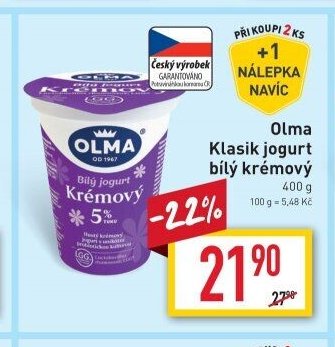 Olma Klasik jogurt bílý krémový