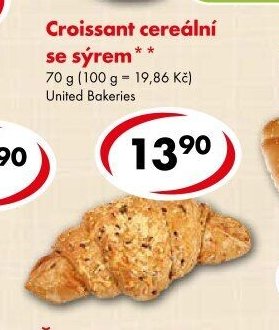Croissant cereální se sýrem