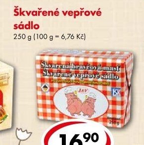 Škvařené vepřové sádlo