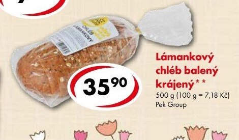 Lámankový chléb balený krájený
