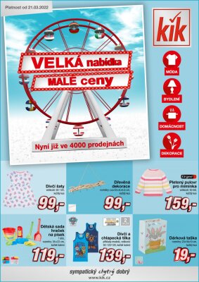 akční leták Kik textil 21.3.2022-4.4.2022