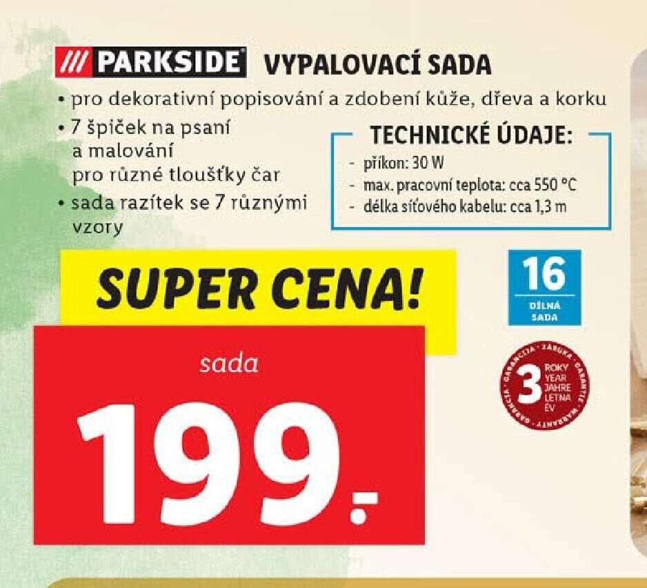 Parkside vypalovací sada
