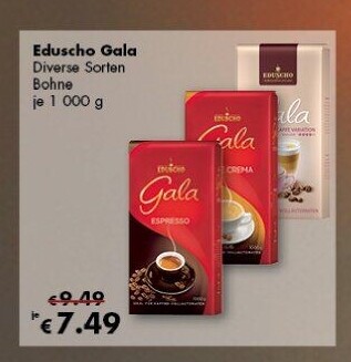 Zrnková káva Eduscho Gala