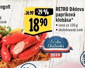 Dědova klobása papriková Albert Retro