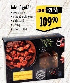 Jelení guláš Sous vide Albert Excellent