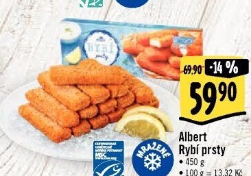 Rybí prsty mražené Albert
