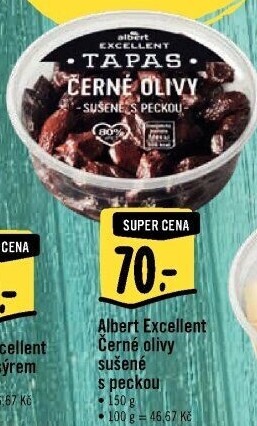 Tapas Černé sušené olivy Albert Excellent