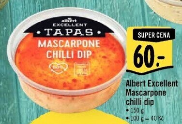 Tapas Mascarpone chilli dip Albert Excellent
