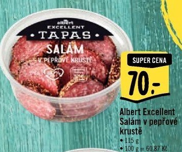 Tapas Salám v pepřové krustě Albert Excellent