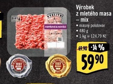Výrobek z mletého masa – mix