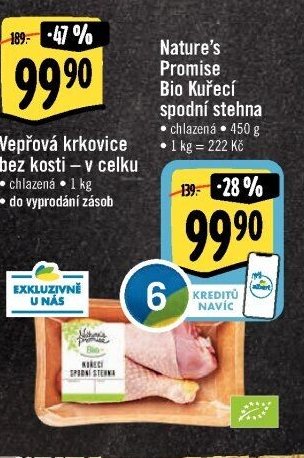 Nature's Promise Bio Kuřecí spodní stehna