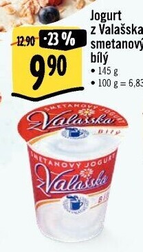 Bílý jogurt smetanový z Valašska Mlékárna Valašské Meziříčí