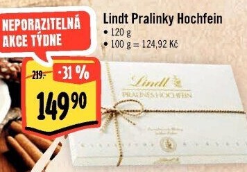 Bonboniéra Pralinky Hochfein Lindt