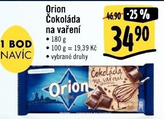 Čokoláda na vaření Orion