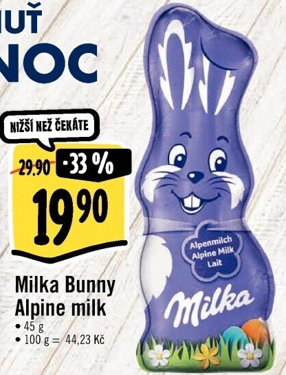 Čokoládový zajíc Milka