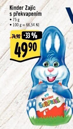Čokoládový zajíc s překvapením Kinder