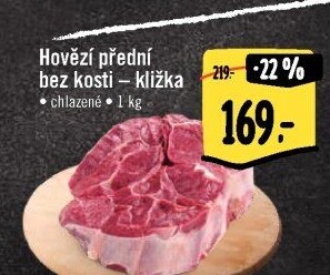 Hovězí přední bez kosti - kližka