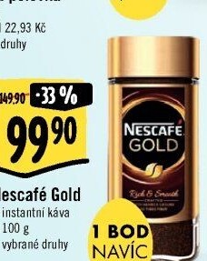 Instantní kávy Nescafé Gold