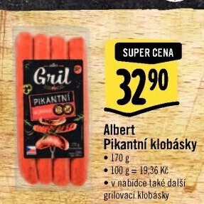 Klobása pikantní Od řezníka na gril Albert