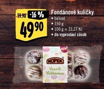 Kuličky fondánové Nopek