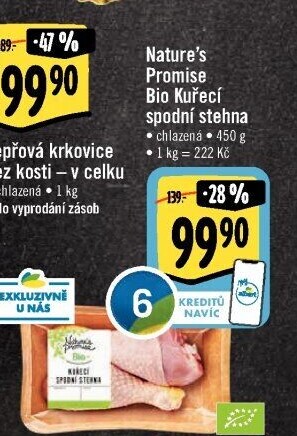 Kuřecí stehna bio Nature'