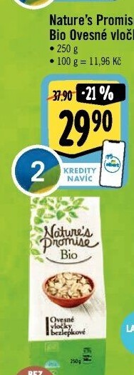 Ovesné vločky bio bez lepku Nature'