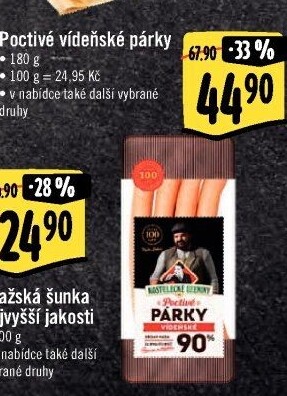Párky vídeňské poctivé Kostelecké uzeniny