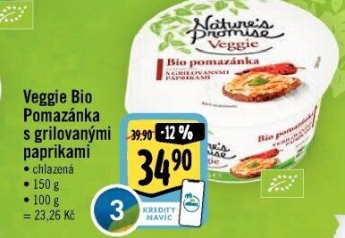 Pomazánka s grilovanými paprikami Veggie Bio Nature'