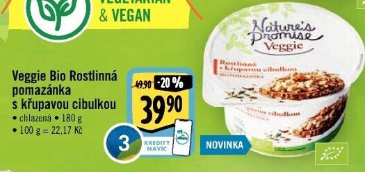Pomazánka s křupavou cibulkou Veggie Bio Nature'