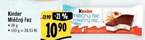 Řez mléčný Kinder